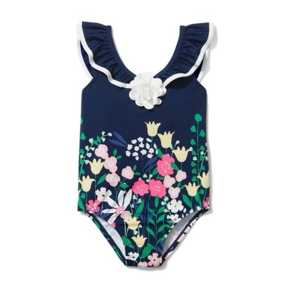 Janie and Jack Other - Janie and Jack Floral Ruffle Swimsuit 18-24 months